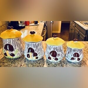 Vintage Arnel’s Mushroom Canister Set